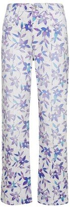 All-Over Printed Straight Leg Trousers