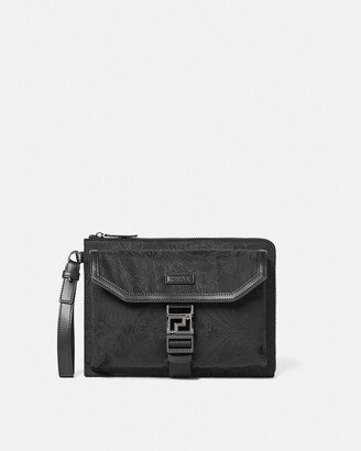 Versace Accessori Neo Nylon Jacquard Pouch