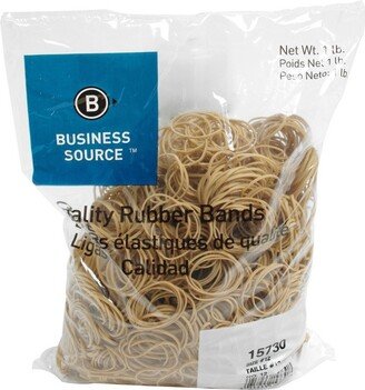 Business Source Rubber Bands Size 12 1 lb./BG 1-3/4x1/16 Natural Crepe 15730