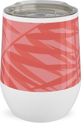 Travel Mugs: Tropical - Coral Stainless Steel Travel Tumbler, 12Oz, Pink