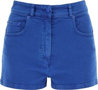 High-Waisted Denim Shorts-BD