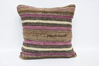 Kilim Pillows, Turkish Pillow, Home Decor Pink Cushion, Striped Vintage Throw Pillow Covers, 1866