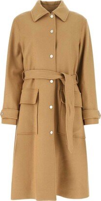 Single-Breasted Belted Coat-AE