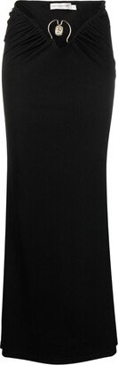 Orbit ruched maxi skirt