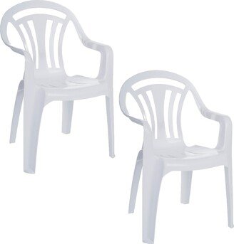 Wham Outdoor Garden 2 x Chairs Furniture Waterproof Set Low Back Plastic Se