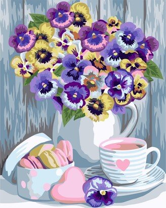 Painting by Numbers Kit Crafting Spark Violets B134 19.69 x 15.75 in