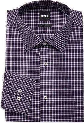 Hank Kent Checked Slim Fit Dress Shirt