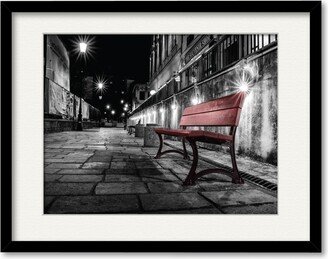 Night Bench 16 x 20 Framed and Matted Art