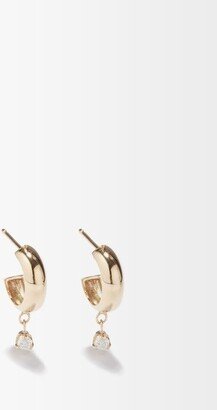 Diamond & 14kt-gold Hoop Earrings