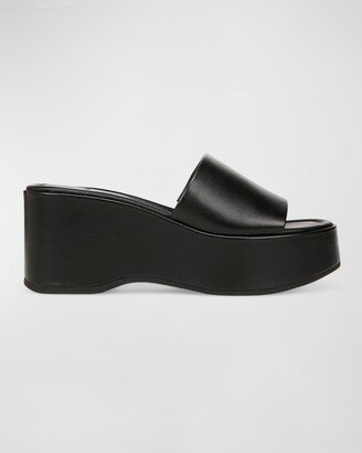 Polina Leather Slide Platform Sandals