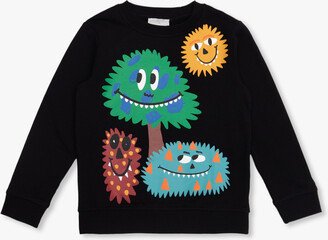 Printed Sweatshirt Unisex - Black