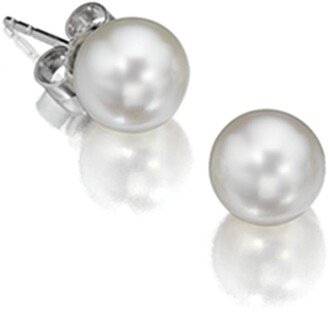 Assael Akoya Akoya Cultured 9.5mm 18K White Gold Pearl Stud Earrings