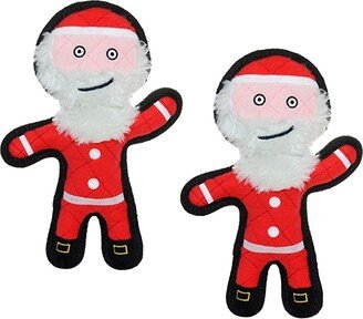 Tuffy Holiday Santa, 2-Pack Dog Toys