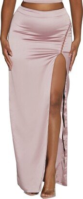 The High Gloss Slit Maxi Skirt