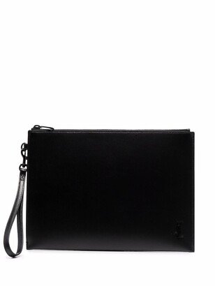 Embossed-Logo Clutch Bag-AA