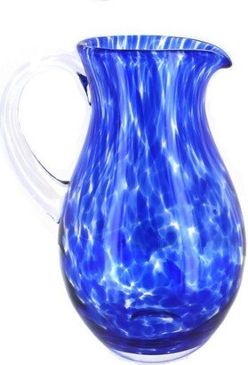 Blue Rose Pottery Blue Rose Polish Pottery Cobalt Confetti Glass Pitcher