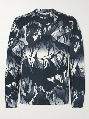 Matterhorn Shell-Trimmed Printed Tollegno 1900 Wool Ski Sweater