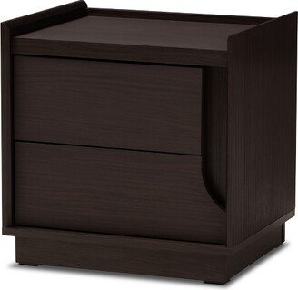 Larsine Finished 2 Drawer Nightstand Brown