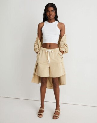 Structured Terry Pull-On Shorts