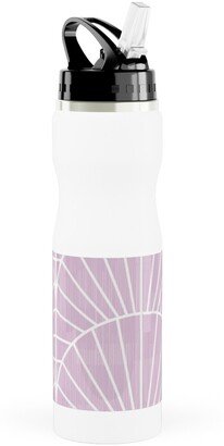 Photo Water Bottles: Art Deco Fields - Lavender Stainless Steel Water Bottle With Straw, 25Oz, With Straw, Purple