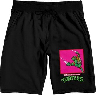 Teenage Mutant Ninja Turtles Tmnt Classic Cartoon Raphael Men's Black Sleep Pajama Shorts-Medium