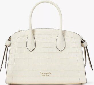 Knott Croc-Embossed Medium Zip-Top Satchel-AA