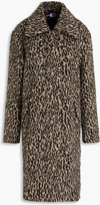 Leopard-print faux shearling coat-AA