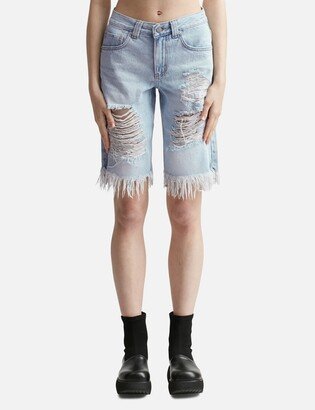 Open YY Distressed Denim Shorts