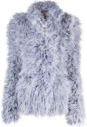 Single-Breasted Faux-Fur Jacket