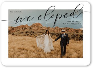 Wedding Announcements: We Eloped Wedding Announcement, White, 5X7, Matte, Signature Smooth Cardstock, Rounded-AA