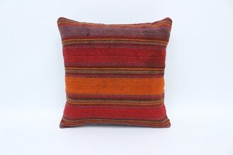 Pillow Covers, Throw Cover, Personalized Gift, Red Striped Cushion Case, Embroidered Pillow, 10576