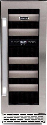 Elite 17 Bottle Stainless Steel Dual Zone Built-in Wine Refrigerator