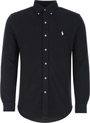 Pony Embroidered Buttoned Shirt-AS