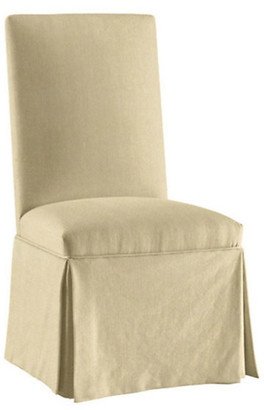 Parsons Chair Slipcover Only - Suzanne Kasler Signature 13oz Linen Blanc