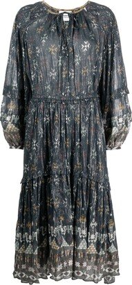 MARANT ÉTOILE Fratela graphic-print cotton midi dress