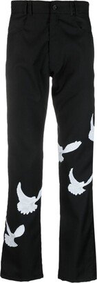 3PARADIS Singing Doves wool tailored trousers