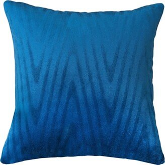 Exclusive Velvet Cushion Cover Blue Lumbar Decor Striped Pillow Cotton Silk Zippered Bohemian Eclectic Throw