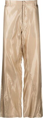 Wide-Leg Silk Trousers-AF