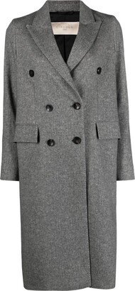 Double-Breasted Peak-Lapels Coat-AB