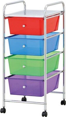 Storage Trolley Rolling Cart with Removable Containers