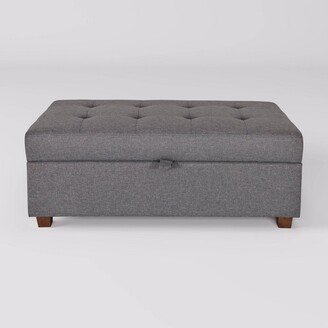 Aubin Large Storage Ottoman Gray