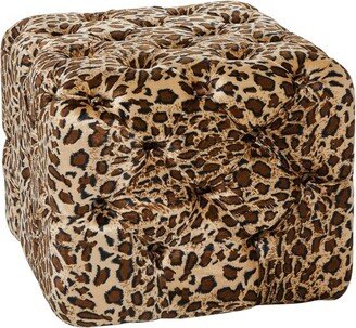 Glam Wood Ottoman Brown - Olivia & May