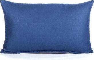 12x20 Solid Dark Blue Rectangular/Oblong Lumbar Throw Pillow Cover