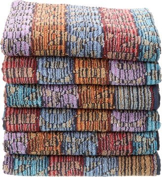 Set Of 6 Blake Asciug-Unita Bath Towels