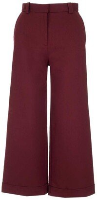 Flared Cropped Pants-AA