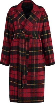 Checked Wool Coat-AA