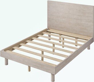Modern Concise Style Solid Wood Grain Platform Bed Frame