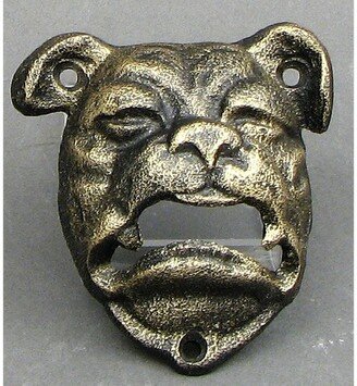 Bulldog Bottle Opener - Bronze - 4 H x 3 3/4 W. x 1 1/2 D