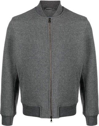 Band-Collar Virgin Wool Jacket