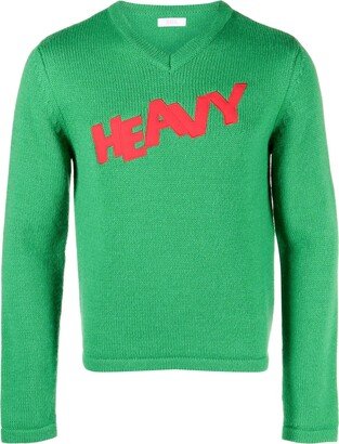 Knit V-Neck Sweater-AA
